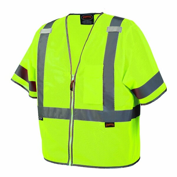 Pioneer Short Sleeve Vest with 2" Tape, Green V1023960U-4XL
